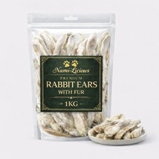 3 x 1kg Natural Rabbit Ears
